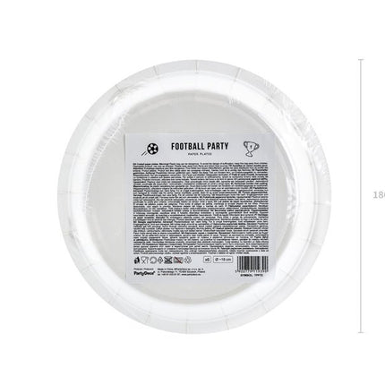 Voetbal Borden 18cm 6st van Partydeco koop je bij Partywinkel