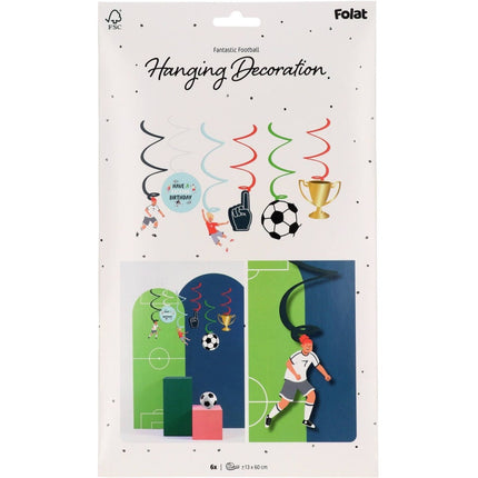 Voetbal Hangdecoratie 6st van Folat koop je bij Partywinkel