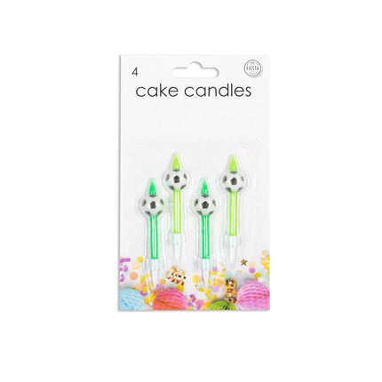 Voetbal Kaarsjes 5,9cm 4st van WeFiesta koop je bij Partywinkel
