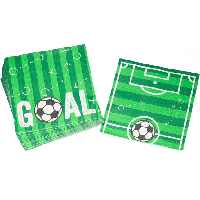 Voetbal Servetten Goal 33cm 20st van VDV Benefit koop je bij Partywinkel