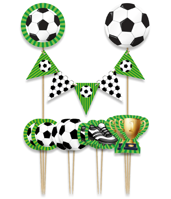 Voetbal Taarttopper 30cm van Paper Dreams koop je bij Partywinkel