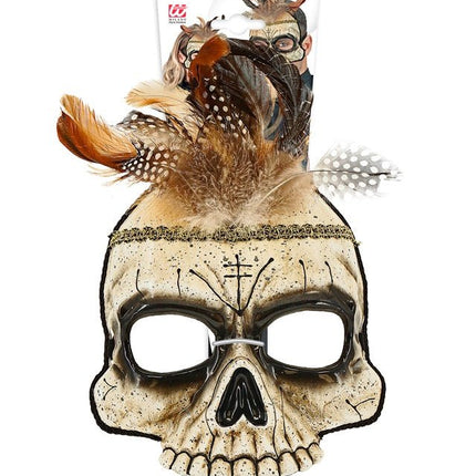 Voodoo Pop Masker Met Veren van Widmann koop je bij Partywinkel