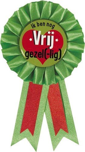 Vrijgezel Rozet Groen van Haza Witbaard koop je bij Partywinkel