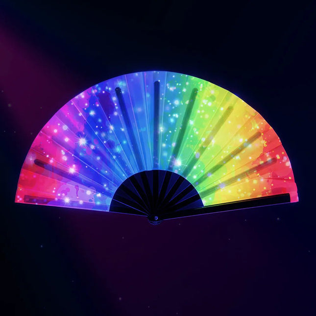 Waaier Rave vibe XL (64 cm) van Boland koop je bij Partywinkel