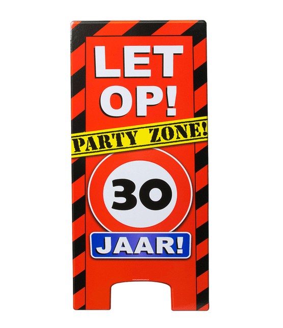Warning Sign 30 Jaar 62,5cm van Paper Dreams koop je bij Partywinkel