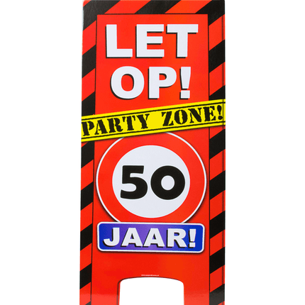 Warning Sign 50 Jaar 62,5cm van Paper Dreams koop je bij Partywinkel