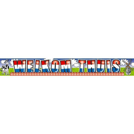 Welkom Thuis Banner 1m 5st van Folat koop je bij Partywinkel