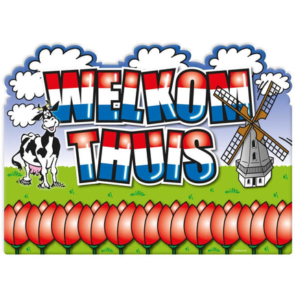 Welkom Thuis Deurbord 45cm van Folat koop je bij Partywinkel