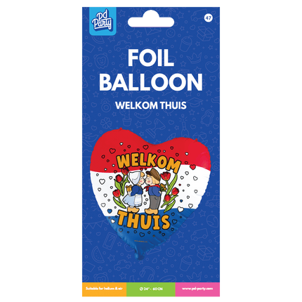 Welkom Thuis Helium Ballon Leeg 60cm van Paper Dreams koop je bij Partywinkel