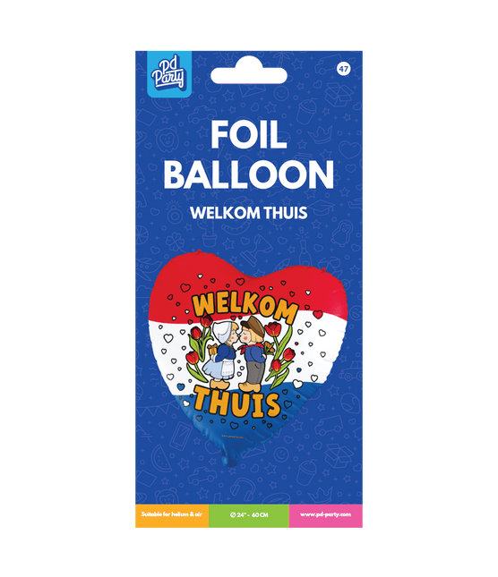 Welkom Thuis Helium Ballon Leeg 60cm van Paper Dreams koop je bij Partywinkel