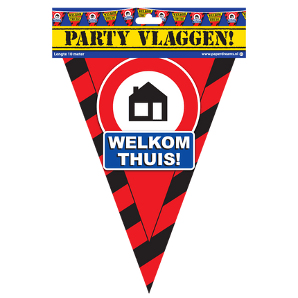 Welkom Thuis Slingers Verkeersbord 10m van Paper Dreams koop je bij Partywinkel