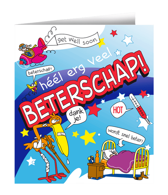 Wenskaart Beterschap 16,5cm van Paper Dreams koop je bij Partywinkel