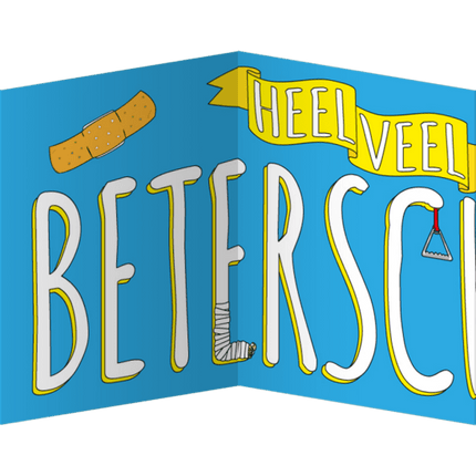 Wenskaart Beterschap 17cm van Paper Dreams koop je bij Partywinkel