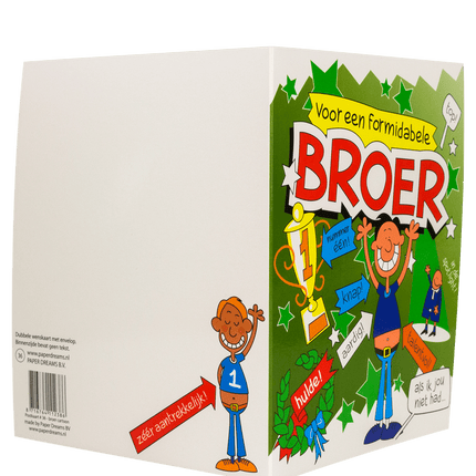 Wenskaart Broer 16,5cm van Paper Dreams koop je bij Partywinkel