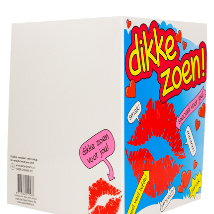 Wenskaart Dikke Zoen 16,5cm van Paper Dreams koop je bij Partywinkel