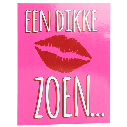 Wenskaart Dikke Zoen 17cm van Paper Dreams koop je bij Partywinkel