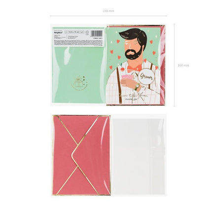 Wenskaart Groom 15cm van Partydeco koop je bij Partywinkel