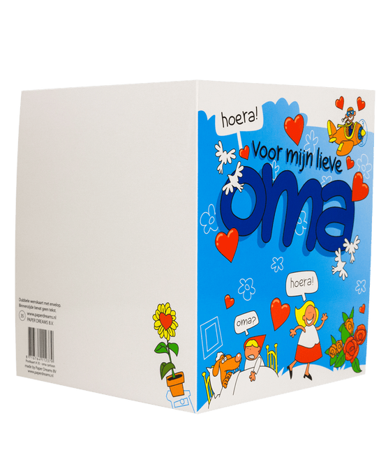 Wenskaart Oma 16,5cm van Paper Dreams koop je bij Partywinkel