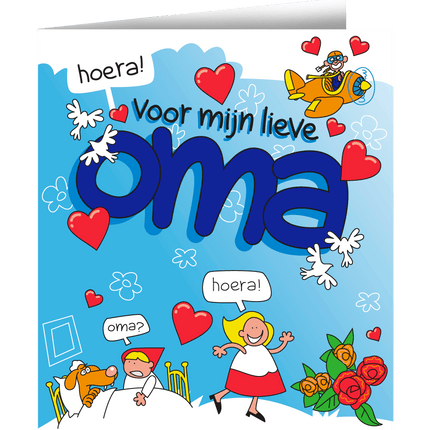 Wenskaart Oma 16,5cm van Paper Dreams koop je bij Partywinkel