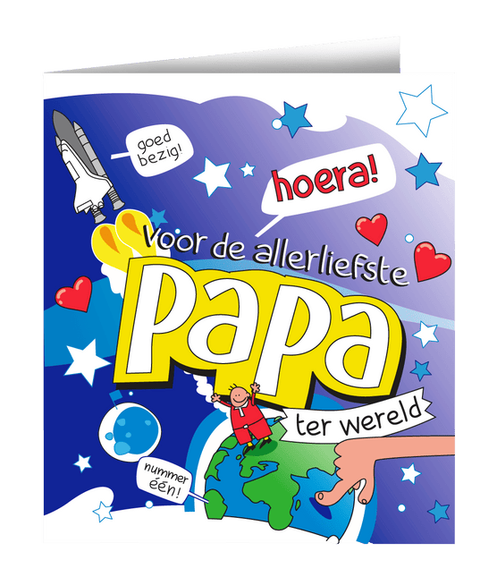 Wenskaart Papa 16,5cm van Paper Dreams koop je bij Partywinkel