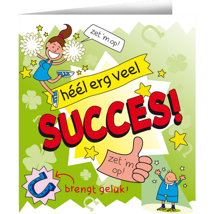 Wenskaart Succes 16,5cm van Paper Dreams koop je bij Partywinkel