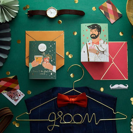 Wenskaart Team Groom 15cm van Partydeco koop je bij Partywinkel