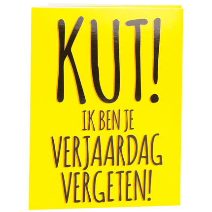 Wenskaart Vergeten 17cm van Paper Dreams koop je bij Partywinkel