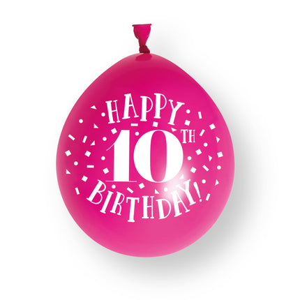 10st Gelukkige 10e verjaardag 23cm latex ballonnen