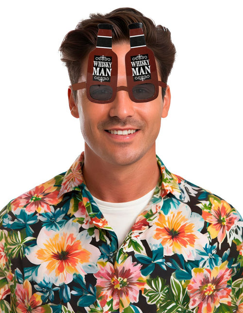 Whiskey Fles Bril van Fiestas Guirca koop je bij Partywinkel