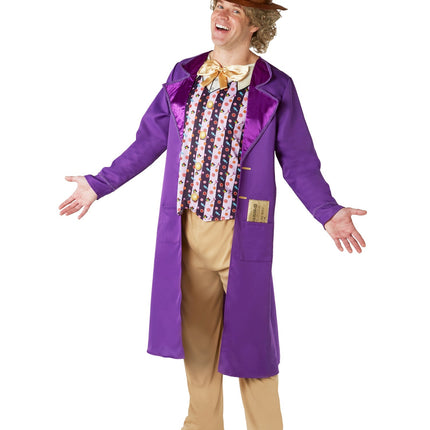 Willy Wonka Kostuum Paars Heren