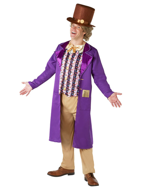Willy Wonka Kostuum Paars Heren