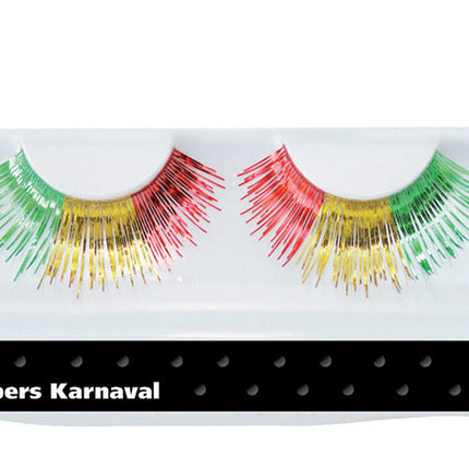 Rood Geel Groene Nep Wimpers Lametta van Wilbers & Wilbers koop je bij Partywinkel