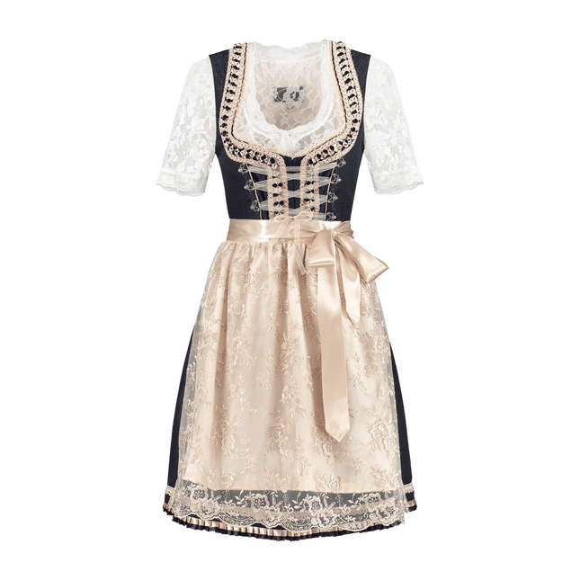 Wit Blauwe Dirndl Jurk Oktoberfest Dames 2 Delig van Haus Huberts koop je bij Partywinkel