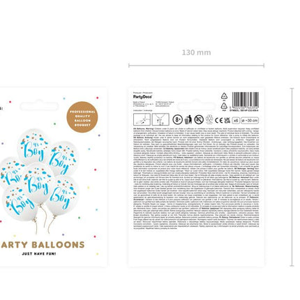 Witte Ballonnen It'S A Boy 30cm 6st van Partydeco koop je bij Partywinkel