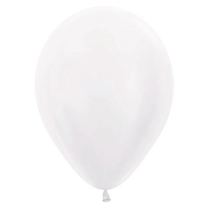 Witte Ballonnen Pearl 23cm 100st van Sempertex koop je bij Partywinkel