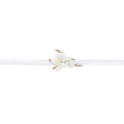 Witte Bloemen Armband van Partydeco koop je bij Partywinkel