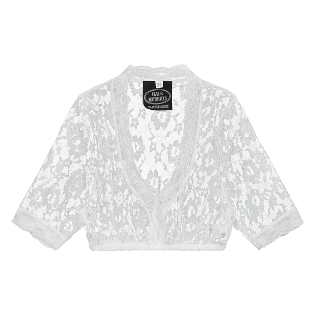 Witte Blouse Dames Van Kant Doorschijnend van Haus Huberts koop je bij Partywinkel