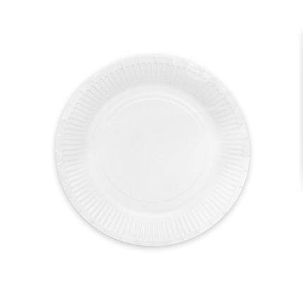 Witte Borden Papier 23cm 16st van WeFiesta koop je bij Partywinkel