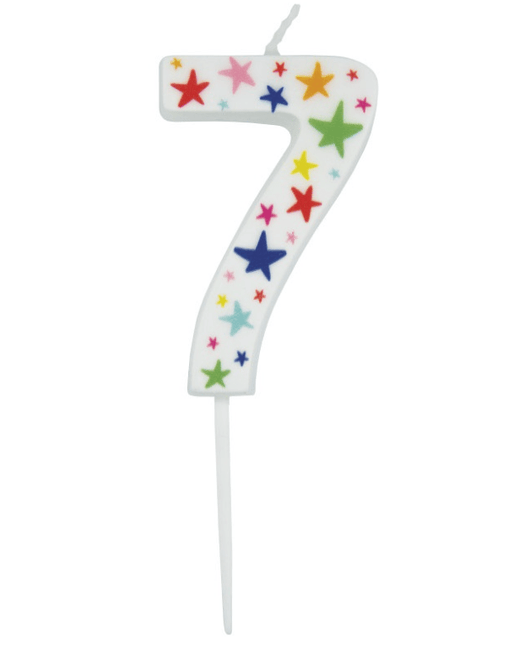 Witte Cijferkaars 7 Sterren van Unique koop je bij Partywinkel