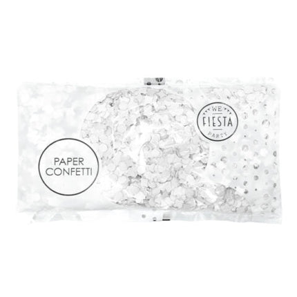 Witte Confetti 100gr van WeFiesta koop je bij Partywinkel