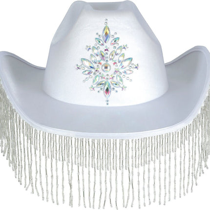 Witte Cowboyhoed met franjes van Fiestas Guirca koop je bij Partywinkel