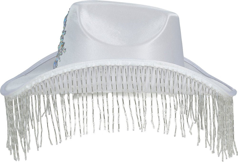Witte Cowboyhoed met franjes van Fiestas Guirca koop je bij Partywinkel