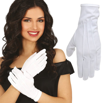 Witte Handschoenen 24cm van Fiestas Guirca koop je bij Partywinkel