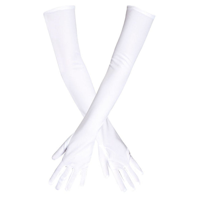 Witte Handschoenen Lang 40cm van Boland koop je bij Partywinkel