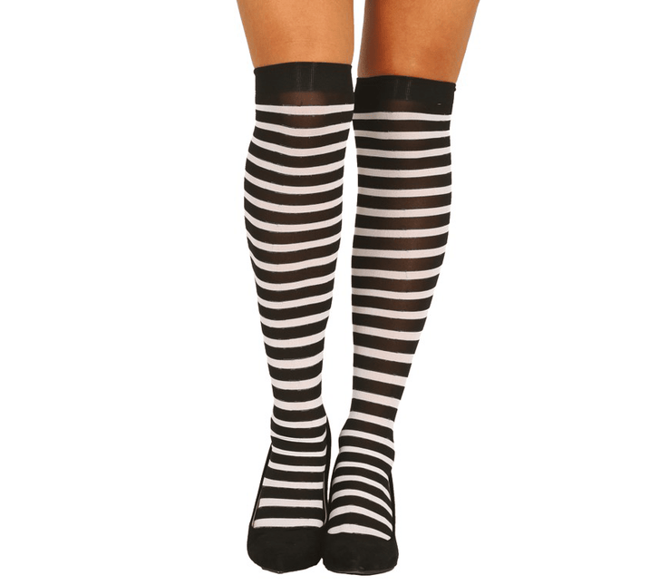 Witte Kousen Gestreept van Fiestas Guirca koop je bij Partywinkel