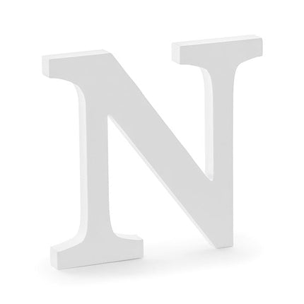 Witte Letter N Hout 21,5cm van Partydeco koop je bij Partywinkel