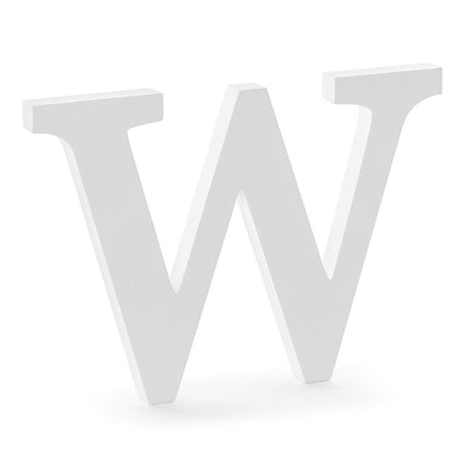 Witte Letter W Hout 16,5cm van Partydeco koop je bij Partywinkel