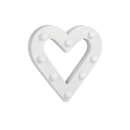 Witte Licht Hart van Paper Dreams koop je bij Partywinkel