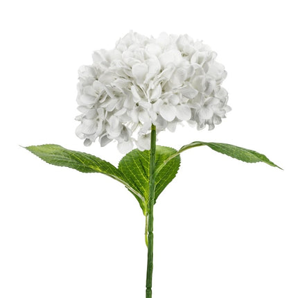 Witte Nep Bloem Hortensia 69cm van Partydeco koop je bij Partywinkel