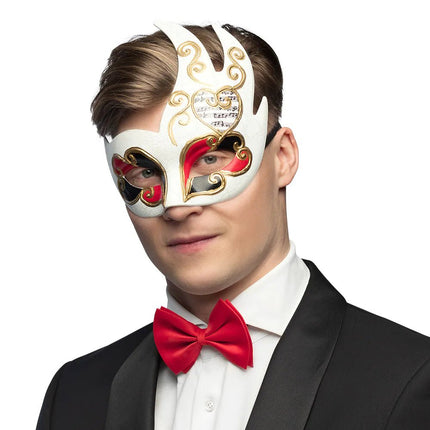 Witte Oogmasker Venice Musica - Partywinkel - 8712026002105